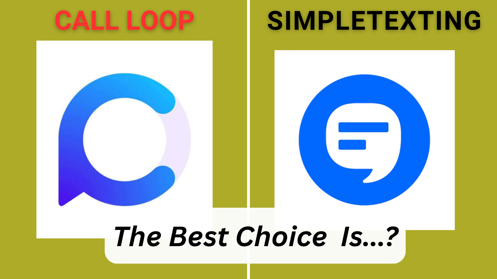 Callloop vs SimpleTexting comparison banner